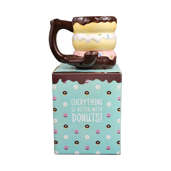 Donut mug - pipe - novelty mug