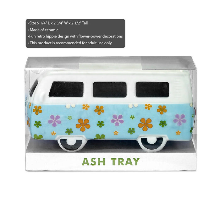 VINTAGE BUS ASHTRAY- FLOWER POWER DESIGN