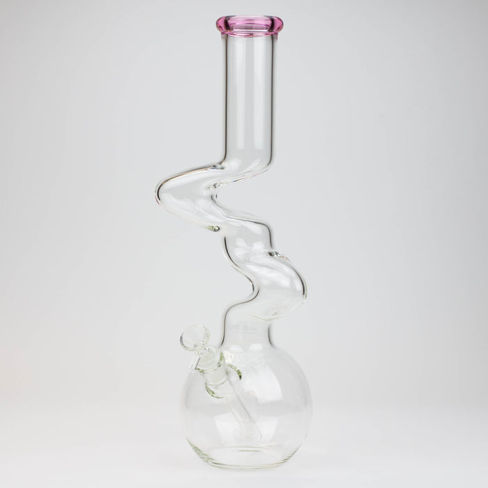 16" Zig-zag glass water bong [AKG004]